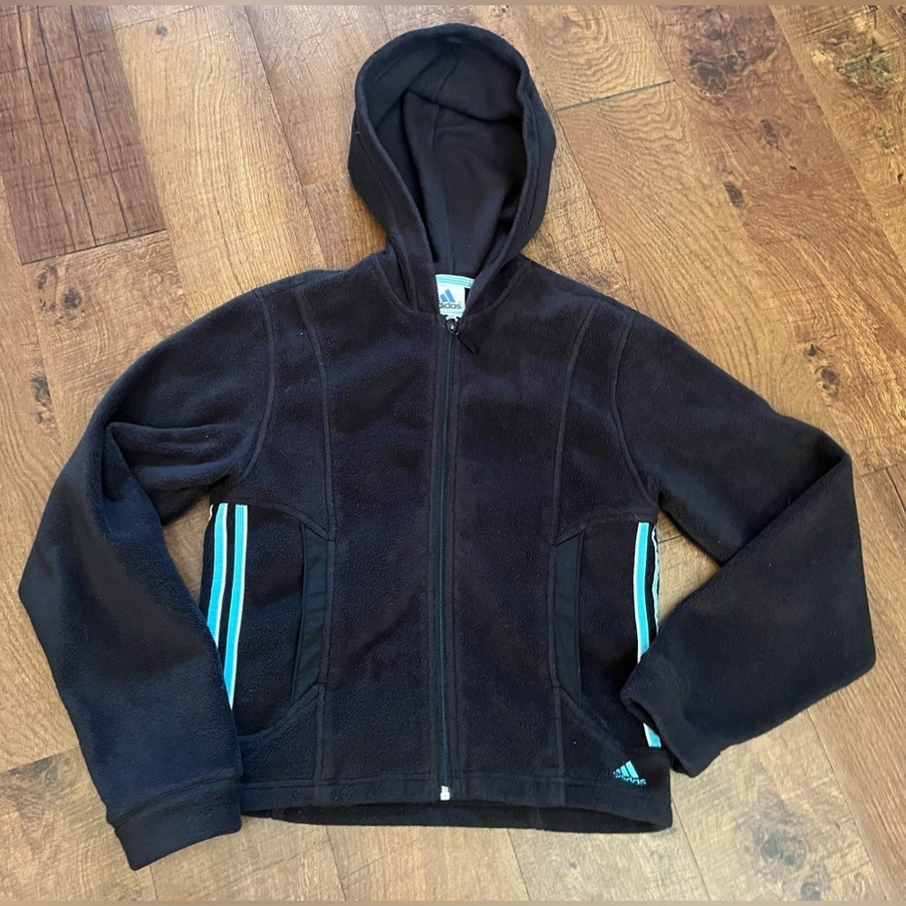 Adidas full zip fleece jacket women Sz medium